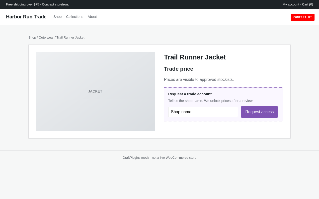Catalog Lock — aperçu conceptuel du plugin WordPress proposé